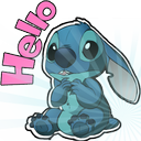 Cute Blue Koala Stitch Stickers for WhatsApp
