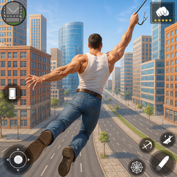 Flying Rope City Gangster Game