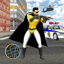 Flying Superhero Captain Robot NewYork City War