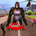 Angry Gorilla City Battle: Dinosaur Survival