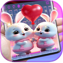 Glitter Bunny Keyboard