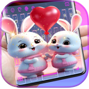 Glitter Bunny Keyboard