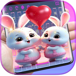 Glitter Bunny Keyboard