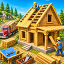 Wood House Construction Game