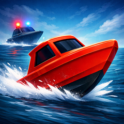 Police Boat Chase Speed Escape