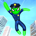 Police Spider Stickman Rope Hero Crime Gangster