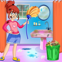 Girl House Cleaning: Messy Home Cleanup