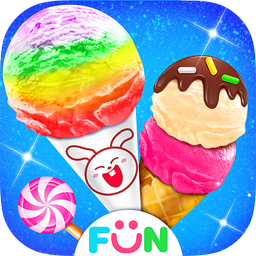 Candy Ice Cream Cone - Sweet Rainbow Dessert Games