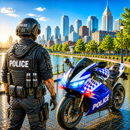 US Police Motor Bike Chase