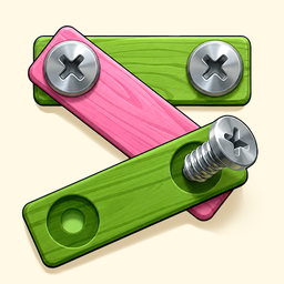 Wood Screw-Nuts & Bolts Puzzle