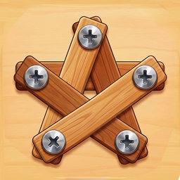 Wood Screw-Nuts & Bolts Puzzle