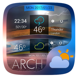 Arch GO Weather Widget Theme