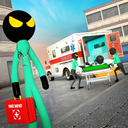 Stickman Rescue Ambulance Game