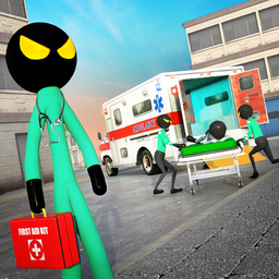 Stickman Rescue Ambulance Game