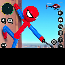 Flying Stickman Rope Hero Game