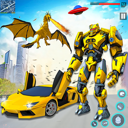 Flying Car Robot Hero Games