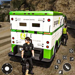 Cash Transport Van Driving