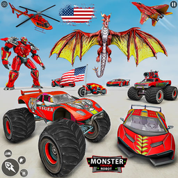 Monster Truck Robot Car Game