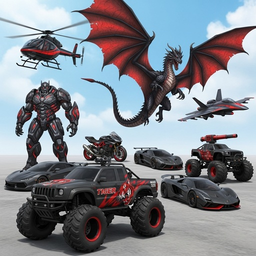 Monster Truck Game Robot Fight