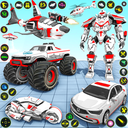 Monster Truck Robot Shark Game