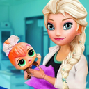 Elsa and Anna doll playset