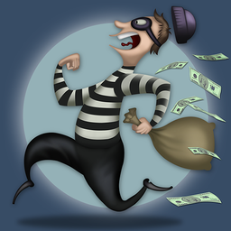 Bank robbery - Tiny thief rob