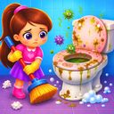 Urban home cleaning girl game