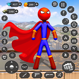 Stick Rope Hero Superhero Game