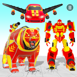 Bear Robot Car Transform: Flying Car Robot War