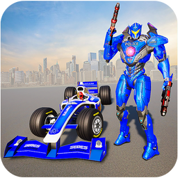 Formula Car Robot Police Game