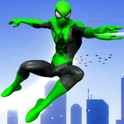 Green Superhero Rope Man Fight