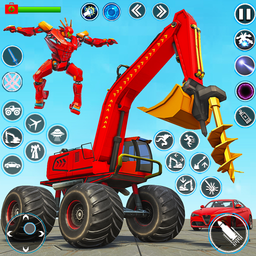 Monster Crane robot Car Games