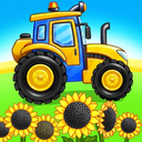 Tractor, car: kids farm games