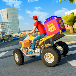 ATV Pizza Bike Rider Delivery Boy