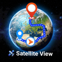 GPS Satellite Earth Map View