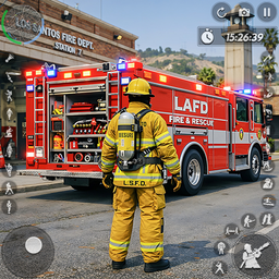 Fire Truck Rescue Firefighter