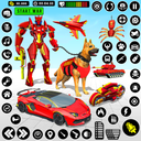 Police Dog Robot Car Games