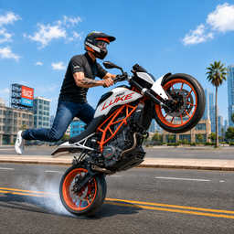 Moto Bike Stunt Wheelie Game