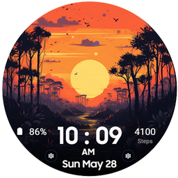 The Sunset Digital Watchface