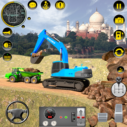 Excavator sim destroying games