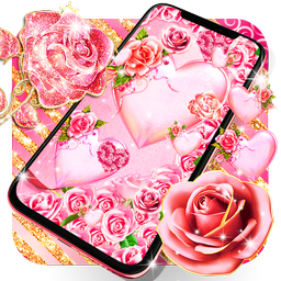 Pink rose gold live wallpaper