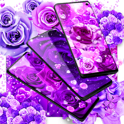 Purple rose live wallpaper
