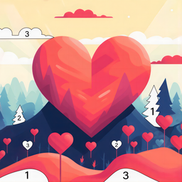 Heart Love Color By Number