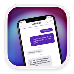 Phone X Purple - message theme