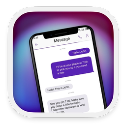 Phone X Purple - message theme
