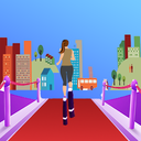 High heels 3d run dancing race