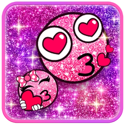 Glitter Emoji Stickers for Chatting (Add Stickers)