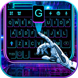 Black Neon 3D Keyboard Theme