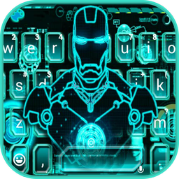 AI Neon Robot Theme