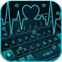 Animated Neon Heart Keyboard Theme